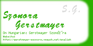 szonora gerstmayer business card